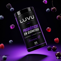 LUVU Probióticos en Gomitas — Sabor Frutos Rojos