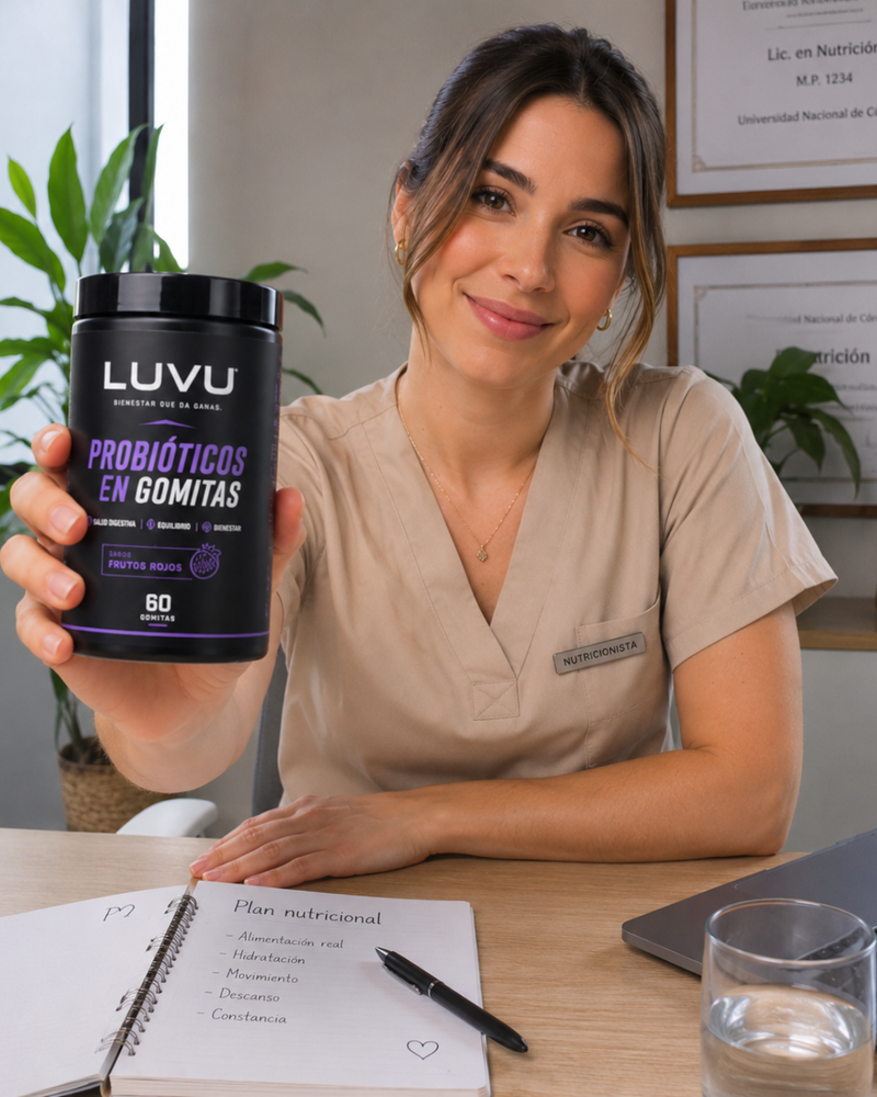 Persona con LUVU Probioticos