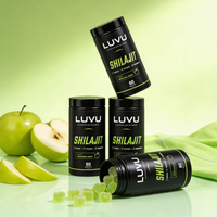 Shilajit 100% PURO en gomitas LUVU - Potencia máxima y testosterona natural día a día - 60 gomitas - 30 días