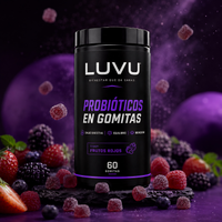 LUVU Probióticos en Gomitas — Sabor Frutos Rojos