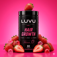 LUVU Hair Growth en Gomitas — Sabor Frutilla
