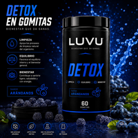 LUVU Detox en Gomitas — Sabor Arándano