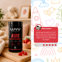 LUVU Kids Multivitamínico en Gomitas — Sabor Frutilla